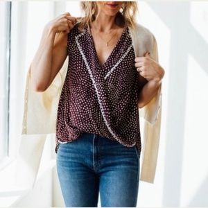 NWT Rag and zone Polk a dot blouse, size small